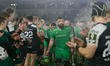 Gary Graham leads his side through the tunnel after Newcastle Falcons beat Connacht by 35-...