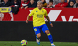 Brian Ocampo of Cadiz CF in action during the La Liga Santader match between Sevilla CF an...