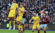 L-R Everton's Yerry Mina, Everton's Conor Coady (on loan from Wolverhampton Wanderers) Eve...