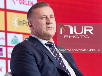 Cezary Kulesza during presentation of new head coach of polish football national team in Warsaw, Poland on January 24, 2023. (