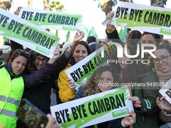 Demonstration of teachers and doctors on the occasion of the health and education strike, in Barcelona on 25th January 2023.  by Urbanandsport/NurPhoto