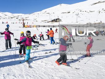 Some children take ski lessons at the ski and mountain resort of Alto Campoo or Branavieja, which is located in the municipality of Hermanda...