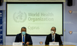 Minister of Health Michalis Hadjipantela (L) and WHO Regional Director Dr. Hans Henri P. K...