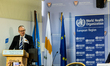 Dr. Hans Henri P. Kluge speaks during the event, Nicosia, Cyprus, on Jan. 27, 2023. The Si...