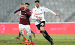 Alexandru Ionita (L) and Ioan Filip (R) in action during Romania Superliga: FC Universitat...