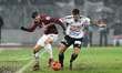 Xiam Emmers (L) and Ovidiu Bic (R) in action during Romania Superliga: FC Universitatea U...