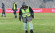 Maintenance team working during Romania Superliga: FC Universitatea U Cluj against FC Rapi...