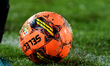 Due to snow on pitch the ball was changed into an orange one during Romania Superliga: FC...