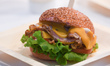 A hamburger is seen during edition number 45 of SIGEP (International Exhibition of Ice Cre...