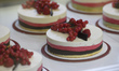 Raspberry parfaits and cheesecakes are seen during edition number 45 of SIGEP (Internation...