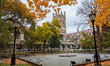Hutchinson Courtyard  and Mitchell Tower at the University of Chicago in Chicago, United S...
