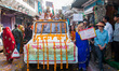 Foreign travellers join a rally for woman empowerment in Pushkar Nov. 3, 2014. 