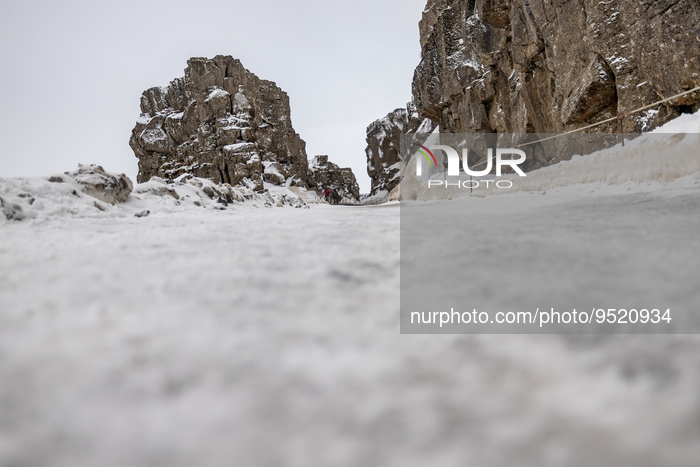 Thingvellir National Park in Iceland During Winter Season
