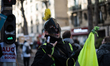 

Protesters are demonstrating against pension reform in Paris, France, on January 31, 202...