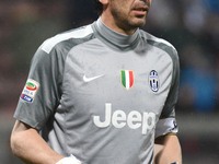 Buffon during the Serie A football match between Sassuolo and Juventus at MAPEI stadium in Reggio Emilia, Italy, on April 28, 2014. Juventus...