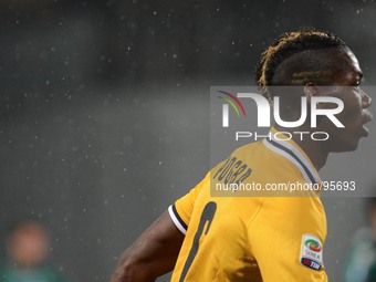 Paul Pogba during the Serie A football match between Sassuolo and Juventus at MAPEI stadium in Reggio Emilia, Italy, on April 28, 2014. Juve...
