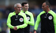 Darren Bond, the match referee, walks the pitch before the Sky Bet Championship match betw...