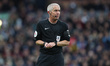 Darren Bond, the match referee, stops the game during the Sky Bet Championship match betwe...