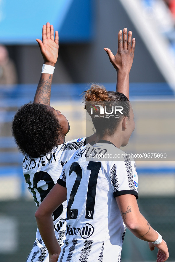 Lineth Beerensteyn (Juventus FC) celebrates after scoring a goal during the Italian football Serie A Women match ACF Fiorentina vs Juventus...