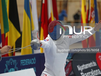 Joo Mi Lim, from Korea, during the 46th edition of the City of Barcelona International Fencing Trophy for Women's Sword, held at the Nationa...