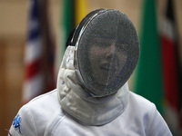 Gaia Traditi, from Italy, during the 46th edition of the City of Barcelona International Fencing Trophy for Women's Sword, held at the Natio...
