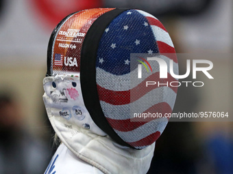 Kyle Fallon, from United States, during the 46th edition of the City of Barcelona International Fencing Trophy for Women's Sword, held at th...