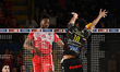 Attack of Robertlandy Simon #13 (Gas Sales Bluenergy Piacenza) during the Volleyball Itali...