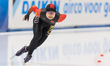 Jingzhu Jin (CHN) during ISU Speed Skating World Cup in Tomaszow Mazowiecki, Poland on Feb...