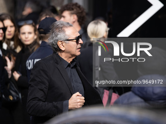 Carlo Capasa is seen at the Dolce &amp; Gabbana fashion show during the Milan Fashion Week Womenswear Fall/Winter 2023/2024 on February 25,...