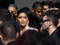Pritika Swarup is seen on the front row of the Dolce &amp; Gabbana fashion show during the Milan Fashion Week Womenswear Fall/Winter 2023/20...