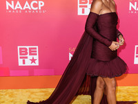 Yara Shahidi arrives at the 54th Annual NAACP Image Awards held at the Pasadena Civic Auditorium on February 25, 2023 in Pasadena, Los Angel...
