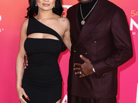 Dannella Lane and Lil Rel Howery arrive at the 54th Annual NAACP Image Awards held at the Pasadena Civic Auditorium on February 25, 2023 in...