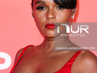 American singer, rapper and actress Janelle Monae (Janelle Monáe) wearing custom Cong Tri arrives at the 54th Annual NAACP Image Awards held...