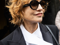 Isabelle Huppert arrives at Giorgio Armani fashion show during the Milan Fashion Week Fall/Winter 2023/2024 in Milano, Italy, on February 26...