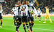 Udinese's Roberto Maximiliano Pereyra celebrates after scoring a goal 2-1 during the itali...