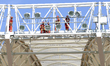 PORTO ALEGRE,RS,18.02.2014-SOCCER-  WORLD CUP  -   Workers at Beira Rio stadium before the...
