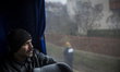 Dimitrovgrad, Serbia-- December 16, 2015--Muhammed Wais Pazhwak, 35, waiting inside the Be...