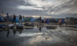 Daily life of refugees in the "Jungle" migrants camp in the northern French city...