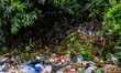 Plastic and other debris is seen near Ciliwung River in Bogor, Indonesia, on March 4, 2023...