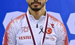 Bronze Medalist Ferhat Arican of Turkey  pose during the awarding ceremony after the men's...