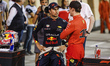 PEREZ Sergio (mex), Red Bull Racing RB19, portrait LECLERC Charles (mco), Scuderia Ferrari...