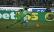 Davide Bassi and Gonzalo Higuain during  the serie A match between Atalanta Bergamasca Cal...