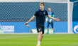 Nikita Kakkoev of Pari Nizhny Novgorod gestures during the warm-up ahead of the Russian Pr...