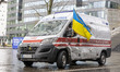 Ambulance hit by Russian attack in Kharkiv Oblast, Ukraine that has made its way to the ci...