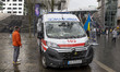 Ambulance hit by Russian attack in Kharkiv Oblast, Ukraine that has made its way to the ci...