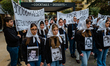 Students of the Molfetta Classical High School during the flash mob on the occasion of the...