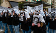Students of the Molfetta Classical High School during the flash mob on the occasion of the...