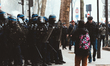 Riot police are standing by after clashes with thugs and black blocs as tens of thousands...