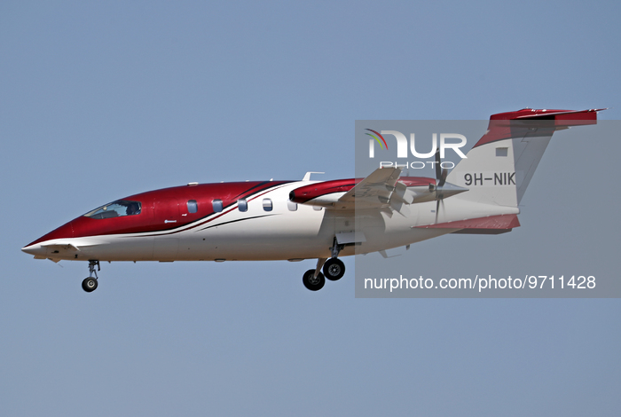 Aircraft Landing In Barcelona, Spain