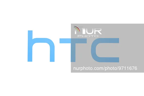 BARCELONA, SPAIN - MARCH 2: The HTC Corporation logo, the Taiwanese consumer electronics company that designs and manufactures laptops and c... by Joan Cros/NurPhoto